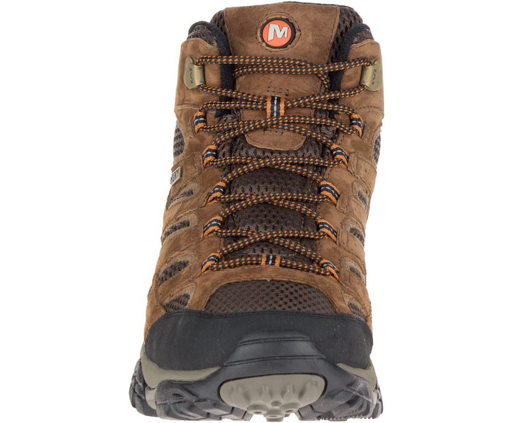 Merrell Hiking Boots Brown - Moab 2 Mid Waterproof Wide Width - Mens 50JIOXSKW